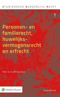 9789013143294 | Studiereeks burgerlijk recht 1 - Personen- en familierecht, huwelijksvermogensrecht en erfrecht