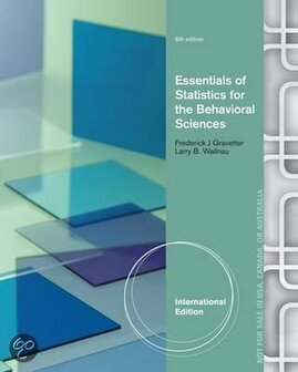 9781285051246 | Essentials of Statistics for the Behavioral Sciences, International Edition